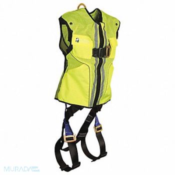FALLTECH G4013 Full Body Harness Hi-Vis Vest L/XL, 19F347