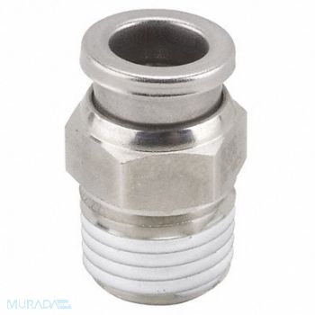 SMC Adapter Thread 1/4 in Tube 1/2 in, 19F735