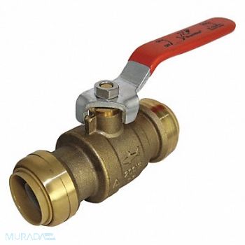 SHARKBITE Brass Ball Valve Push to Connect 1 in, 19F876
