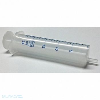 NORM-JECT Plastic Syringe Luer Slip 20 mL PK100, 19G336