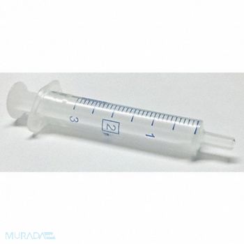 NORM-JECT Plastic Syringe Luer Slip 2 mL PK100, 19G337