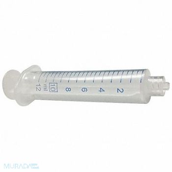 NORM-JECT Plastic Syringe Luer Lock 10 mL PK100, 19G342