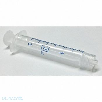 NORM-JECT Plastic Syringe Luer Lock 2 mL PK100, 19G344
