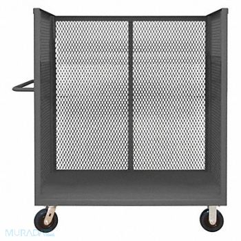 GRAINGER APPROVED 3 Sided Mesh Cart 1 Shelf 3600 lb., 2CFN3