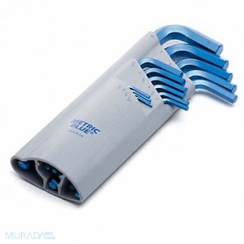 METRIC BLUE HexKeySt L 2 13/16 in to 6 3/4 in, 19G974