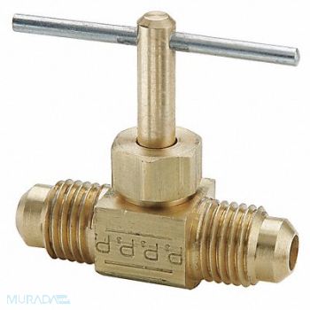 PARKER Needle Valve Straight Low Lead Brass 3/8, 19H216