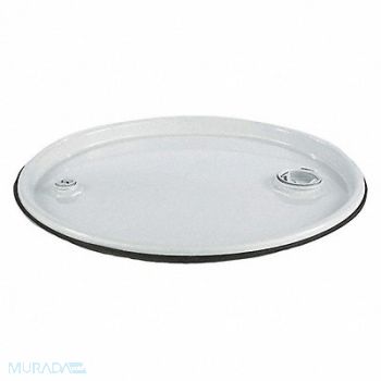 GRAINGER APPROVED Drum Cover White Steel 55 gal, 19K325