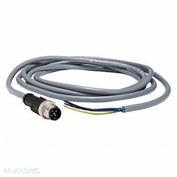 TELEMECANIQUE SENSORS Cordset 16.4 ft Gray 250VAC/300VDC, 19MJ34
