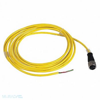 TELEMECANIQUE SENSORS Cordset 16.4 ft Yellow 250VAC/300VDC, 19MJ36
