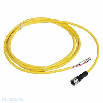 TELEMECANIQUE SENSORS Cordset 6.56 ft Yellow 250VAC/300VDC, 19MJ37