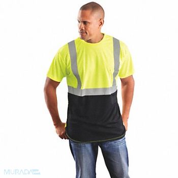 OCCUNOMIX Short Sleeve T-Shirt Men Class 2 Ylw 5XL, 19MR34