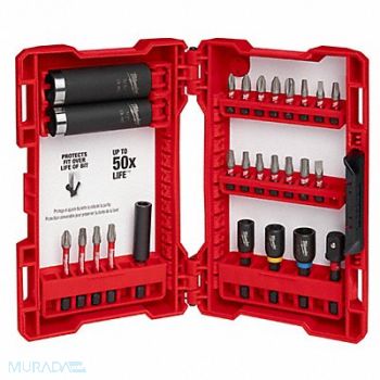 MILWAUKEE Screwdriver Bit Set 26 Pieces 1/4 Shank, 19RK07