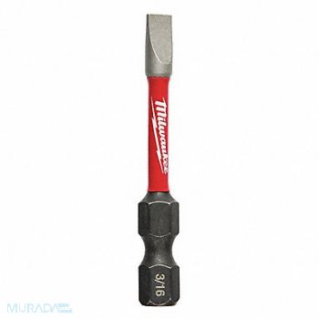 MILWAUKEE Insert Bit 1/4 Slotted 3/16 2, 19RK12