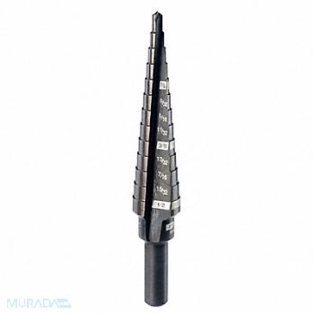 MILWAUKEE Step Cone Drill 1/8in to 1/2in HSS, 19RK72