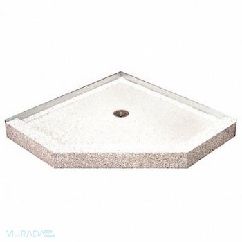 TERRAZZO-WARE Shower Base Neo-Angle 36 in x 36 in Tan, 19RU50