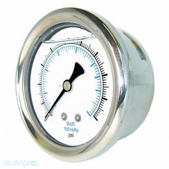 PIC GAUGES Pressure Gauge Liquid Filled 0 to 300psi, 19RZ23