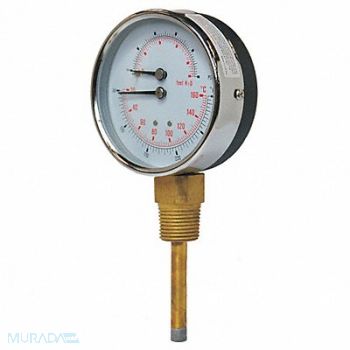 PIC GAUGES Boiler Gauge Round 0-200 psi 80 to 320F, 19RZ43