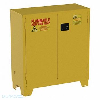 JAMCO Flammable Safety Cabinet 30 gal Yellow, 19T281