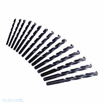 EAZYPOWER Drill Bit Set HSS 6 in L 15 pcs., 19TH95