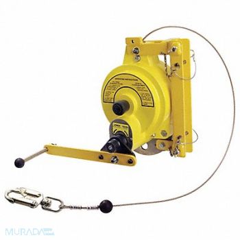 GEMTOR Retrieval Winch 100 ft 310 lb Yellow, 19TJ82