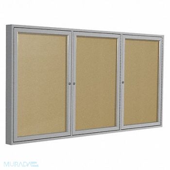 GHENT Enclosed Bulletin Board Tack 72 x 36 In., 8ERC7