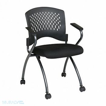 OFFICE STAR Chair Folding Fabric/Metal Fabric PK2, 314K29