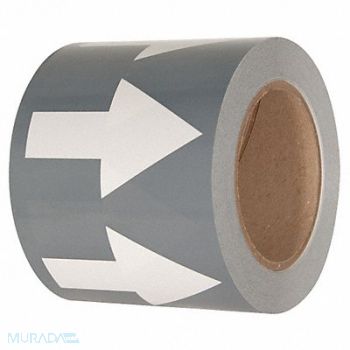 INCOM MANUFACTURING Arrow Tape Gray 4in W 108ft Roll L, 19UC35