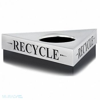 SAFCO Recycling Top Stainless Steel Silver, 19YA12