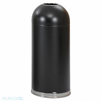SAFCO Trash Can Round 15 gal Black, 19YA19