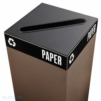 SAFCO Recycling Lid Steel Black, 19YA62