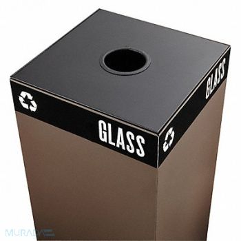 SAFCO Recycling Lid Steel Black, 19YA63