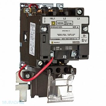 SQUARE D Magnetic Motor Starter NEMA 120V 27A 3P, 19YC21