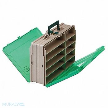PLANO MOLDING Comprt Bx BrassBail Beige/Green 4 1/4 in, 19YM84