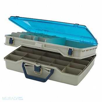 PLANO MOLDING Cmprt Box Brass Bail Beige/Blue Adj, 19YM85