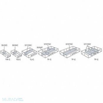 FLAMBEAU ESD Bin Divider Black PK25, 19YZ86