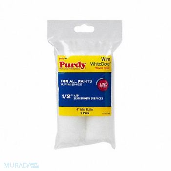 PURDY Roller Cover 4 L 1/2 Nap Dralon PK2, 19ZN49