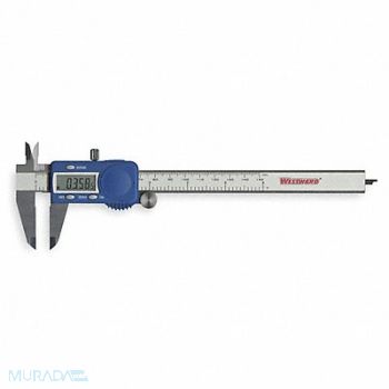 WESTWARD Digital Caliper 0-6 In 1.5 In Deep Jaw, 1AAU4