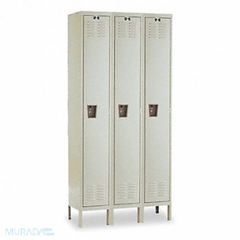 HALLOWELL G3752 Wrdrb Lockr Lvrd 3 Wide 1 Tier Tan, 1AEF7
