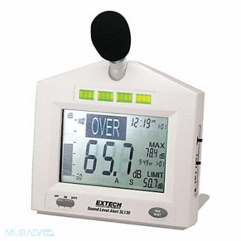 EXTECH Sound Level Monitor/Alarm 30 To 130 dB, 1AEV5