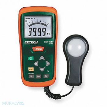 EXTECH Light Meter 0 To 40K Fc 0 To 400K Lux, 1AEV6