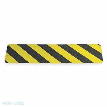 WOOSTER AntiSlip Tread 24 inLx6 inW BLK/YLW PK10, 1AJZ1