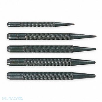 MITUTOYO Center Punch Set W/Pouch 3 and 4 In 5 Pc, 1ARY9