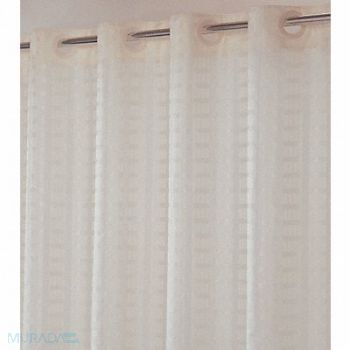 HOOKLESS Shower Curtain 74 in L 71 in W Beige, 1ATT5