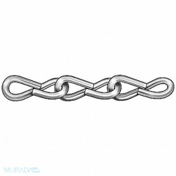 GRAINGER APPROVED Jack Chain Single Zinc Sz 12 29 Lb 100Ft, 2ZDJ9