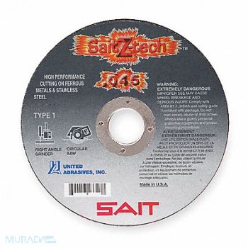 UNITED ABRASIVES-SAIT CutOff Wheel Z-Tech 7 x.045 x5/8, 1AUA9