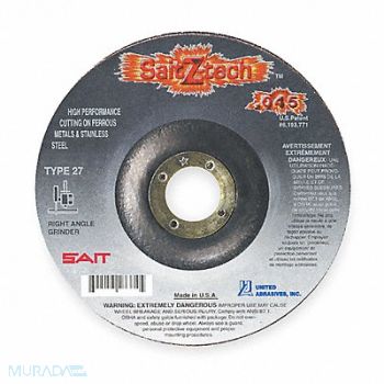 UNITED ABRASIVES-SAIT Abrsv Cut Whl 7In D 0.045In T 7/8In AH, 1AUD4