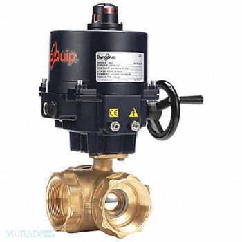 DYNAQUIP CONTROLS Electronic Ball Valve Brass 3 In., 1AWB9