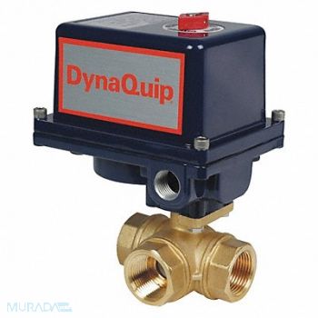 DYNAQUIP CONTROLS Electronic Ball Valve Brass, 1AWF5