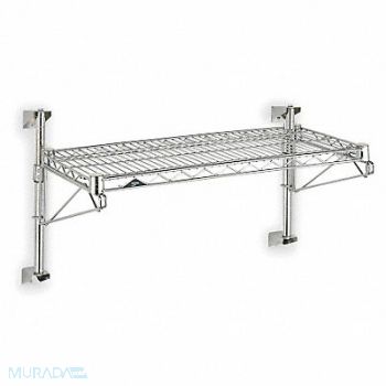 METRO Wire Wall Shelf 14x24x48in ShlfCap 250lb, 1BEX8