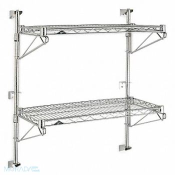 METRO Wire Wall Shelf 34x24x48in ShlfCap 125lb, 1BEX9